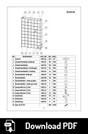 Datenblatt x-cett würfel individuell cassette kreativ mobeliar Möbelstück bausatz baukastensystem einfallsreich ideenreich idee Kunst künstlerisch Stellwand Sichtschutz Raumtrenner 